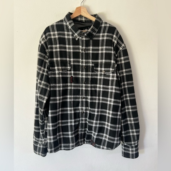 Speed & Strength Black Nine Kevlar Aramid Reinforced Black Plaid Moto Shirt - Picture 1 of 15